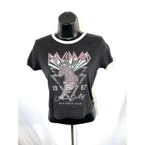 Def Leppard Love Bites Hysteria Ringer T-Shirt Medium